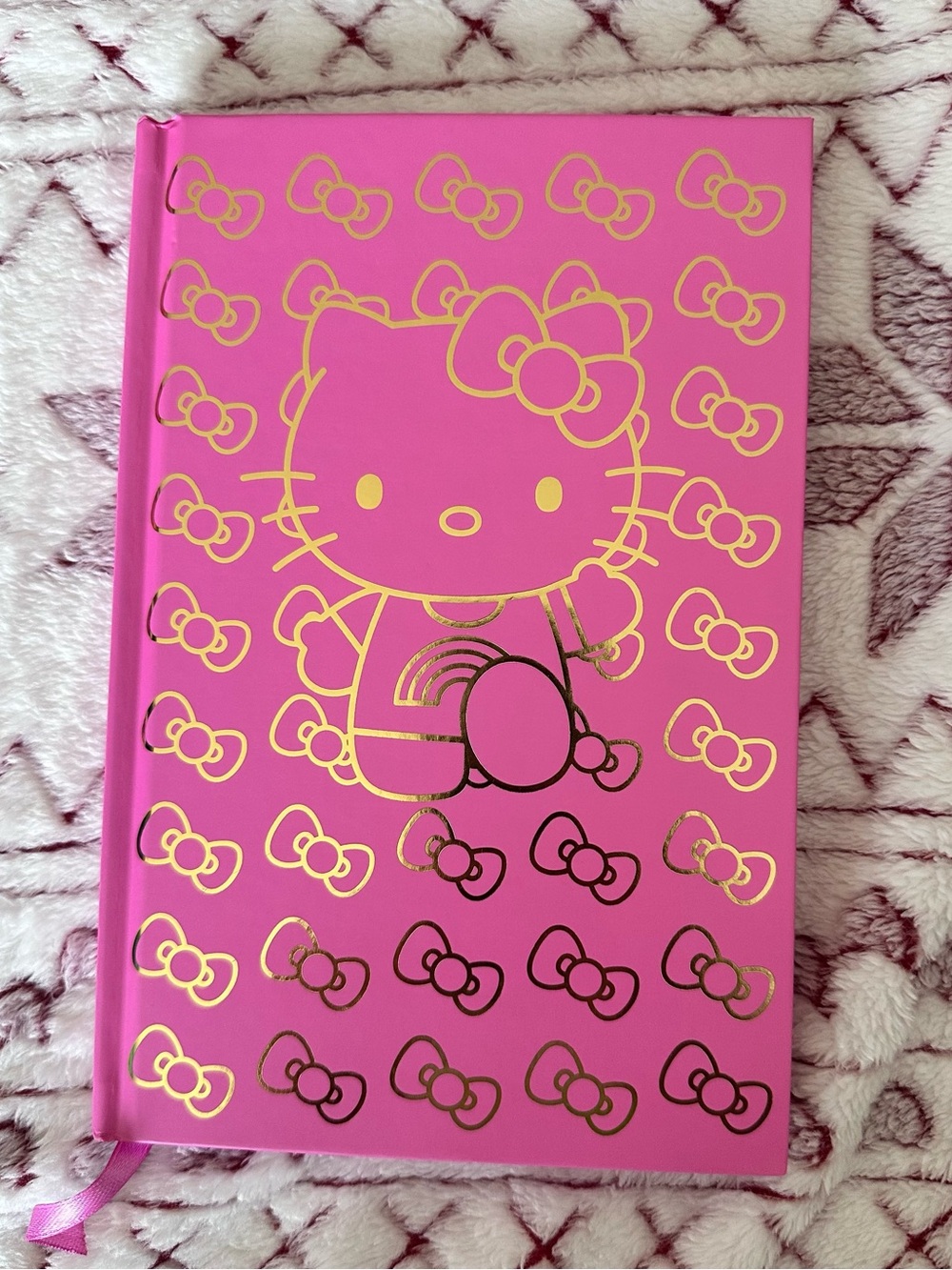 Hello Kitty Pink Hardcover Journal with Gold Accents
